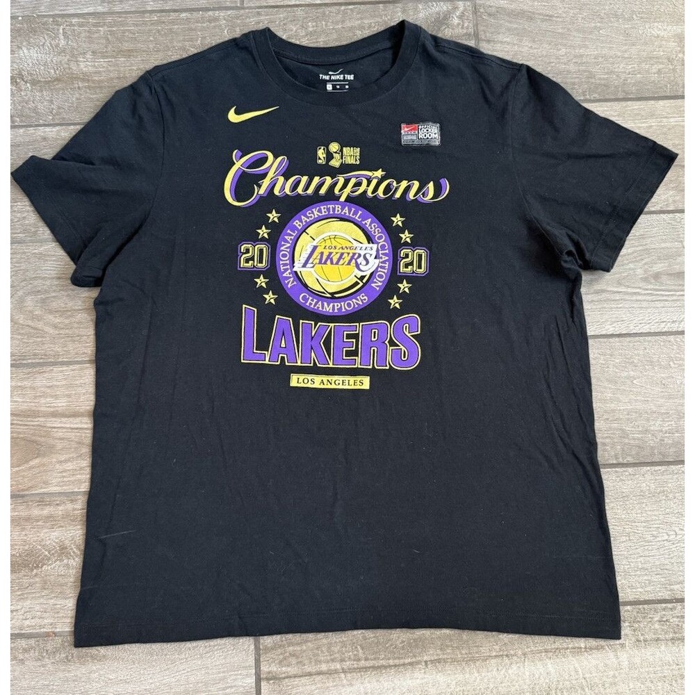 Los Angeles Lakers Nike 2020 NBA Finals Champions Locker Room Shirt Adult XL NOS